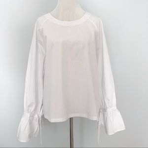 Eden Society White Bell Sleeve Blouse LG